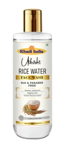 Image of Khadi Rice Water Face Wash 200ml | Herbal & Natural | For Hydrated & Even Skin Tone | Glowing & Brightened | SLS & Paraben Free | All Skin Types | Korean Skin Care for Men & Women