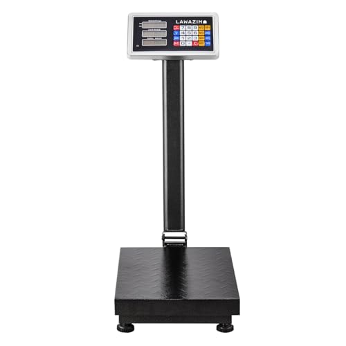Lawazim Electronic Scale - 150kg - Industrial Digital Weighing Scale with Tare Function, Foldable Design, Adjustable Skid-Proof Feet- Multi-Window Display for Retail, Warehouse, Logistics