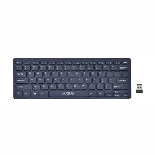 Image of Matlek Wireless Keyboard | 2.4 G Connect | Works with - Windows, Mac, Android | Slim and Portable, Black