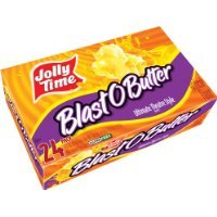 Jolly Time Blast O Butter Ultimate Movie Theatre Microwave Popcorn, Bulk 24-Count Box