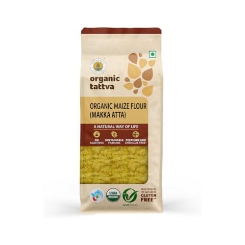 Organic Tattva Corn Flour 500g USDA Certified Cover