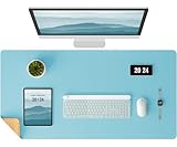 Protection et facilité de nettoyage : Avec ses propriétés imperméables et insonorisantes, notre sous-main est l'incarnation d'une protection durable et fiable du bureau. La surface en cuir, également résistante à l'eau, permet un nettoyage sans effort - un essuyage rapide avec un chiffon ou des lingettes humides élimine les taches sans effort. Il sert de protection ultime pour votre bureau et préserve l'état impeccable de votre espace de travail.