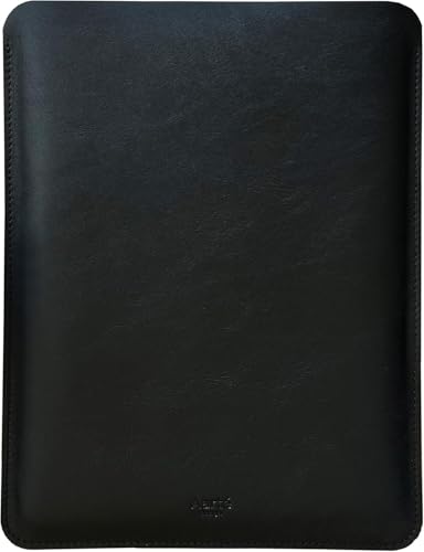 Aartedesign Echt Leder Sleeve Hülle für 13 MacBook Air/MacBook 13 Pro/MacBook 14 Pro/MacBook 15 Air (Schwarz, MacBook 14 Pro)