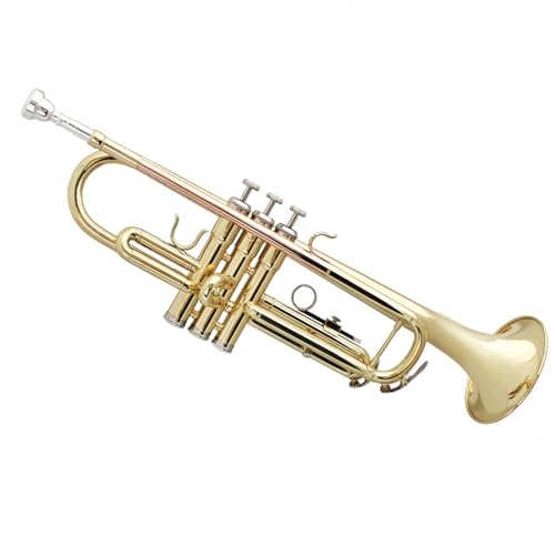 Standard Trąbka Trąbka B-dur Trzytonowa Instrument Dęty Początkujący Profesjonalna Trąbka Standardowy Ton(Gold)