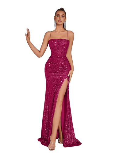ADYCE Elegant Evening Dress Women Party Long Formal Dress Sequined