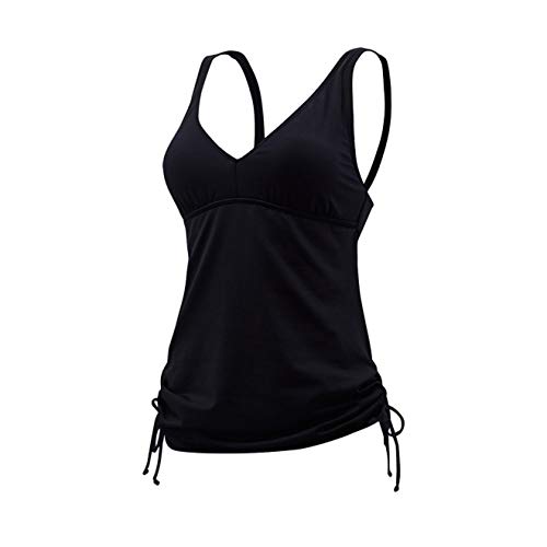 TYR TVNTS7A18 Fitness Solids Womens V-Neck Tankini Black 8