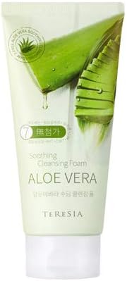 Aloe Vera Soothing Cleansing Foam, Face Cleanser with Moisturizing and Nutrition, 150g (5.3oz) x 2 Pcs