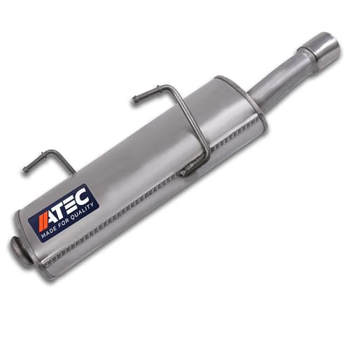 ATEC Germany 1x Silencieux arrière Compatible avec PEUGEOT 206 CC (2D), 206 bicorps (2A/C), 206 SW (2E/K)