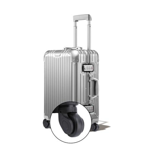 Replacement Luggage Suitcase Wheels, Left Right Bag Spare Parts Caster Spinner 2pcs Black Swivel Plastic Trunk Wheel Universal Bearings Repair Replace Tools Accessory for Travel Customs Trolley Box3