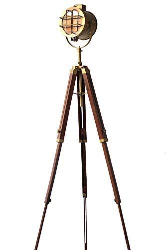 ABU MART Regency Searchlight Focus Floor Lamp with Three Fold Tripod Marine Light