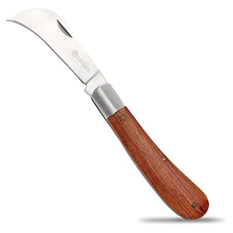Linsen-outdoors Pruning Knife,Grafting knife, Stainless Steel Garden Budding Knife, Folding Pocket Knife For Grafting Multi Cutting Tool, Weed Bushes Branches Mushroom Diggig Knife Cover