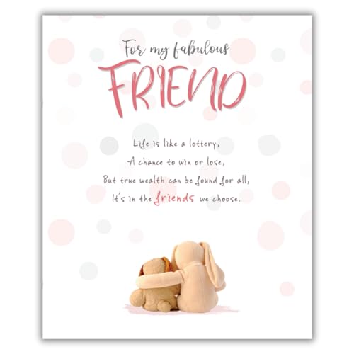 Emotional Rescue Tarjeta de cumpleaños divertida con texto en inglés Stuffed with Love, para mi fabulosa amiga, tarjeta de cumpleaños genérica