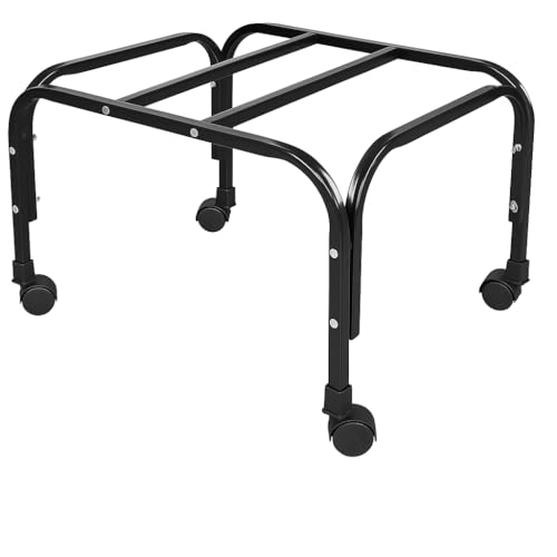 Image of StandPoint | Iron Cooler Trolley Stand | Black | 100kg Load Capacity | Heavy Bush Wheels for Smooth Mobility | Rust-Resistant | Easy Fit | Made in India
