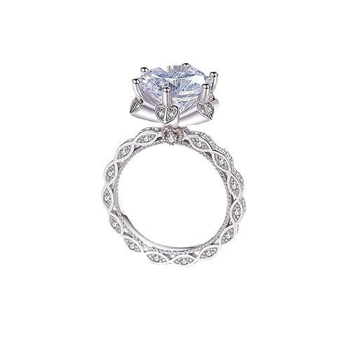 Bague en Diamant Moissanite 5ct D VVS1 Joaillerie de Prestige pour Fiançaille - 2