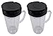 Blendin Replacement Cup with Flip Top To Go Lid - Blender Jar Accessories Compatible with Magic Bullet Blender MB-1001, MB-1001B, MBR-1101, MBR-1701, MBR-1702, MBR-0301 - 22oz Mugs (2 Pack)
