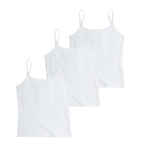 Image of YouGotPlanB Cotton Padded Camisole | Pack of 3 | Ages 8-16 Years | Built-in Light Padding | Full Coverage | Ideal for School