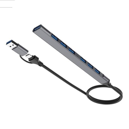 USB 4/7 Puerto C a USB 2.0+USB3. Adaptador USB3. Estación de acoplamiento extensor para teclados de PC, accesorios portátiles C