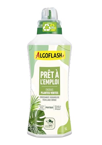 Algoflash Engrais Liquide Plantes Vertes, Prêt à l'emploi, Utilisable en Agriculture Biologique - 1 L, Marron