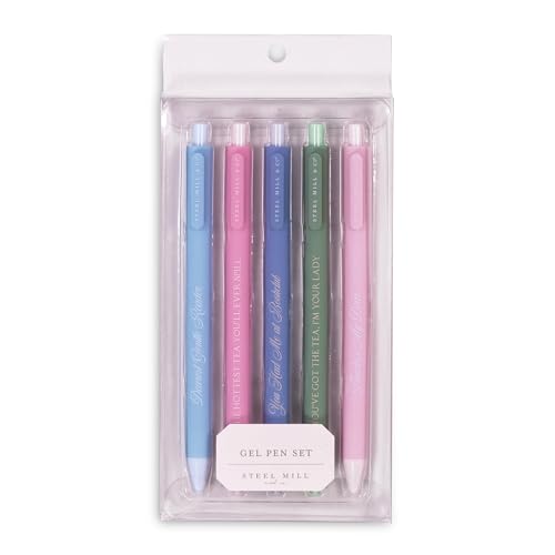Set de bolígrafos gel pastel Steel Mill & Co multicolor miniatura 2