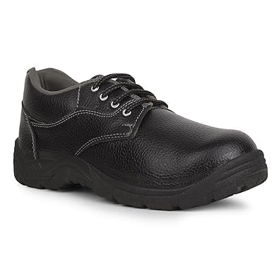 Black Lace-Up Safety Shoes, Sturdy Work Footwear with Durable Outsole (UK Footwear Size System, Adult, Men, Numeric, Medium, 10)-image-13