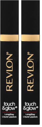 Image of Revlon Touch & Glow Everyday Matte Liquid Lipstick|Lightweight, Transferproof, Kiss Proof, Non Sticky infused Vitamin E|Parabeen & Sulphate free -Maroon Monarch (Pack of 2)