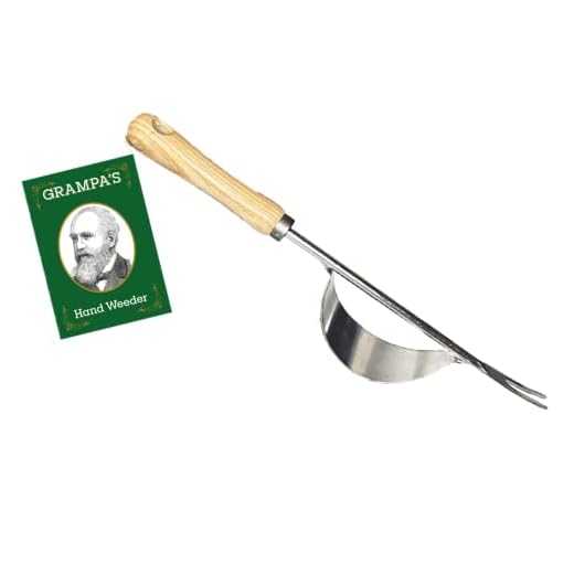 Grampa's Hand Weeder Tool - The Perfect Lightweight Easy to Use Weed Puller Tool for Garden - Durable Unique Lever Design with V-Shaped Forks Allows for Easy Removal of Weeds & Their Roots.