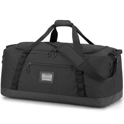 Image of TUGUAN Extra Large Duffle Bag for Men, 100L Big Duffel Bag for Travel Sports Gym Equipment Bags W /Adjustable Shoulder Strap Overnight Weeekender Bag for Trip Camping Hiking Baseball Soccer, XL Black