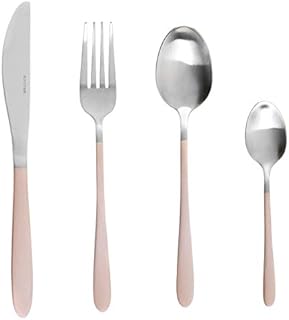 Salter BW08024C Cutlery Set, Champagne Metallic 16 Piece Stainless Steel,for 4 People, Modern Design, Satin Finish, Spoon, Knife and Fork, Silver with Champagne Coating, for Dinner Parties, Occasions
