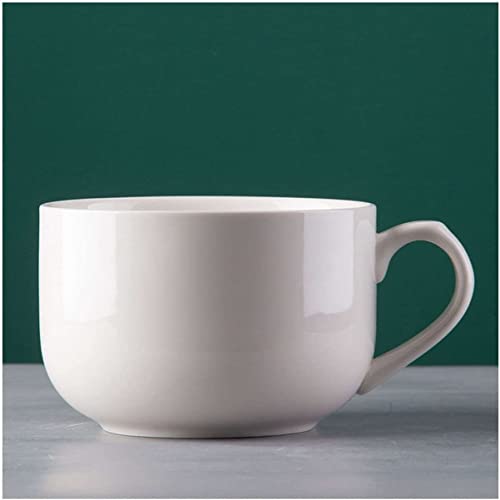 Ciotola for cereali, scodella for zuppa, scodella da tè, tazza grande for zuppa, tazza da caffè con manico, ciotole for zuppa di cereali in ceramica, lavabile in lavastoviglie, adatta al microonde, ta