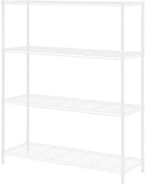 スチールラック 幅115cm 4段 ホワイト＋追加棚1段、PPシート1枚付 スチールラック 幅115cm 4段 ホワイト＋追加棚1段、PPシート1枚