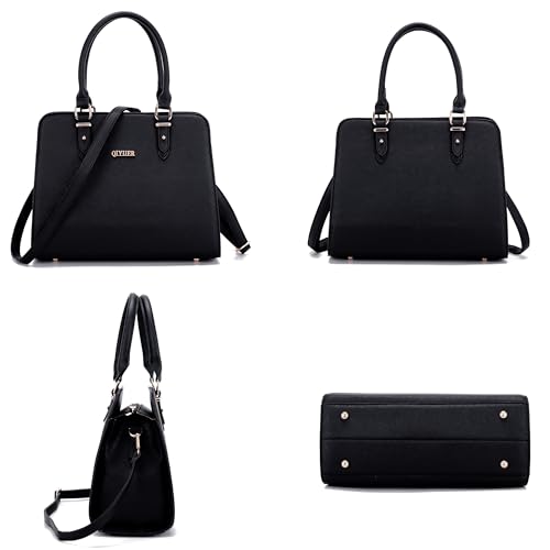 Image of Qiyuer Satchel Purses For Women Handbag And Wallet Set Tote Bag | Premium Vegan Leather,Matching Wallet,RFID Blocking,Work,Casual