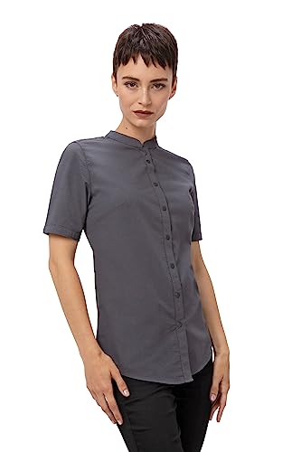 Chemise à bouton bas femme seersucker haut de gamme Chef Works stretch et fluide
