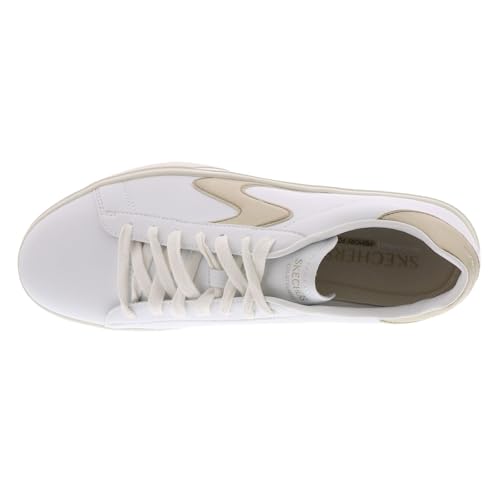 Skechers Femme Eden LX-Beaming Glory Baskets, White Duraleather/Gold Trim, 36 EU