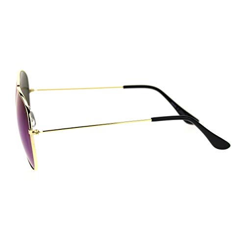 SA106 58mm Color Mirror Lens Thin Metal Rim Officer Cop Sunglasses3