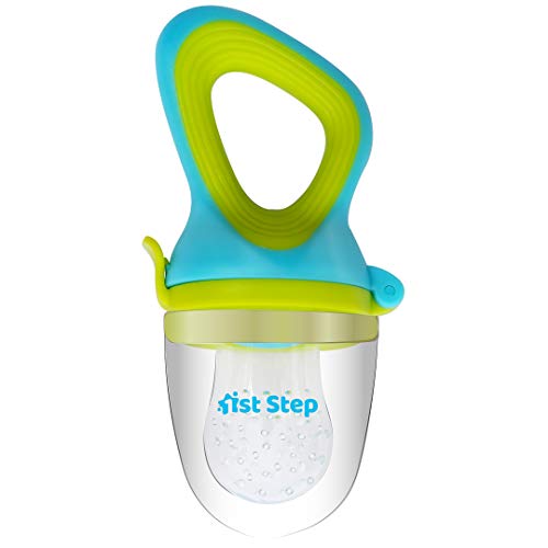 Image of 1st Step BPA Free Silicone Fruit and Food Nibbler and Feeder (Blue)
