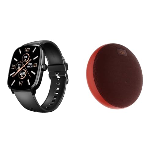 Image of boAt Xtend Smart Watch with Alexa Built-in, 1.69 inch HD Display, Multiple Watch Faces, Stress Monitor,