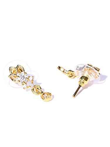 American Diamond Floral Mangalsutra Earrings Combo