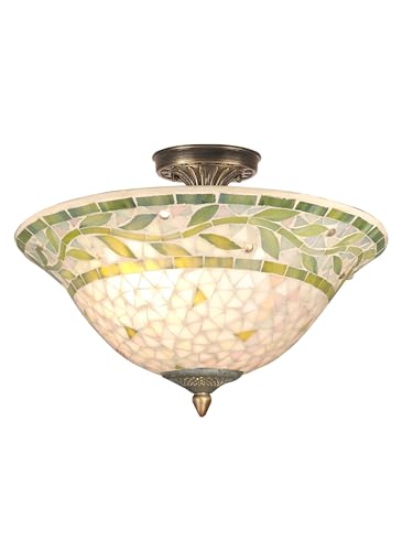 Dale Tiffany TH70655 Tiffany/Mica Three Light Flush Mount from Mosaic