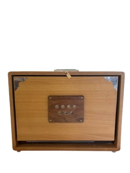 Shruti-Box aus reinem Teakholz, 38,1 cm, mit 13 Tasten, Musikinstrument mit Tragetasche