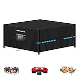 SIMPHAUS Funda para Muebles de Jardín,Funda Mesa Jardin Cuadrada 250x250x90cm