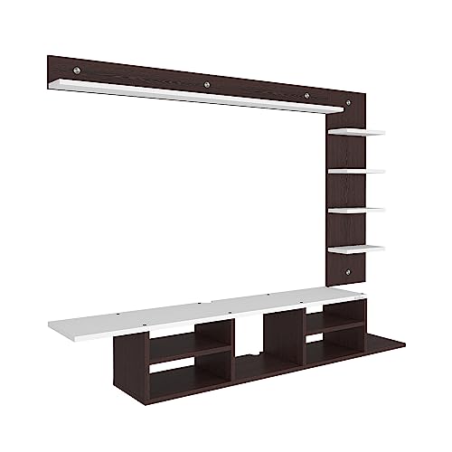 Image of Anikaa Charley Engineered Wood Wall Mount TV Unit /TV Stand /Wall Set Top Box Stand /TV Cabinet /TV Entertainment Unit (Wenge /White)(Ideal for Upto 55 inch)(D.I.Y)