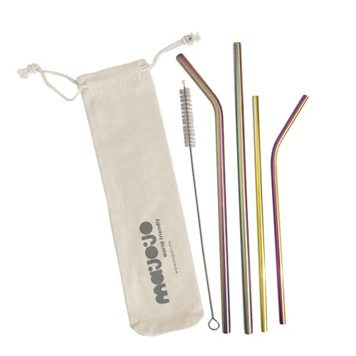 Opiniones y reviews de Popotes de Acero Inoxidable Walmart los 5 más buscados. 42 Set Popotes de Acero Inoxidable - 6 piezas- 4 popotes, cepillo limpiador y bolsita de algodón, colores bonitos (Tornasol)