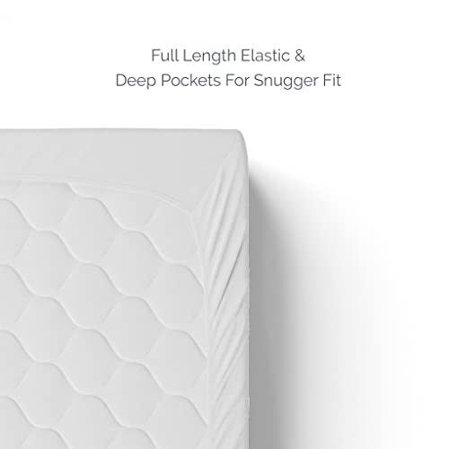 Natemia 1-Piece Fitted Twin Size Sheet - 100% Organic Cotton - 39”X 75” For Standard Twin Mattress Up To 16”- Ultra Soft Jersey Knit Cotton #TOP2