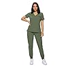 Monarch Uniforms Womens Scrub Top One Pocket Tuck In Scrub Top for Women (OLIVE GREEN) M #3