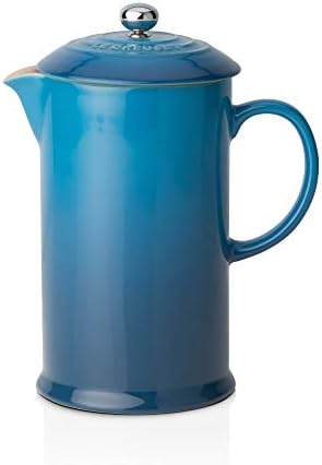 Le Creuset Stoneware Cafetière French Press with Stainless Steel Plunger, 1 Litre, Serves 3-4 Cups, Cerise, 91028200060000