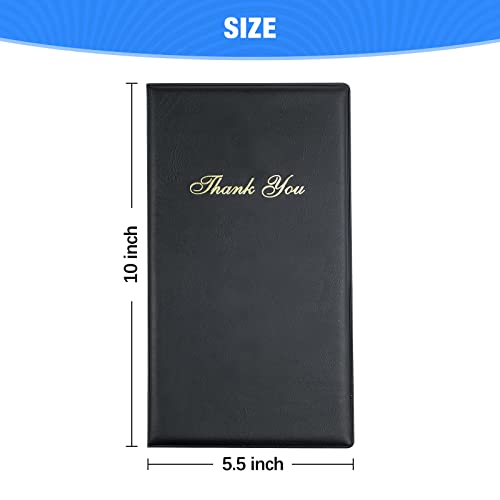 Check Presenters for Restaurants, 20 Pack 10\" x 5.5\" Guest Check Card Holder with Gold Thank You Imprint for Restaurants Eatery Bar and Cafe