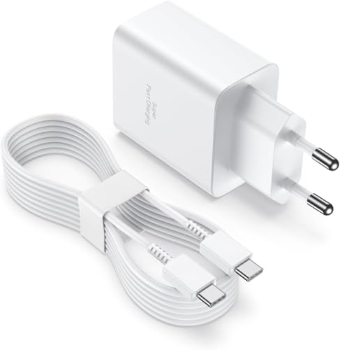 45W Schnellladegerät Ladekabel Komplett-Set für Samsung Galaxy S25 S24 S23 Ultra, A55 A54, Inkl. USB-C Netzteil & 2M Kabel, Super Fast Charging