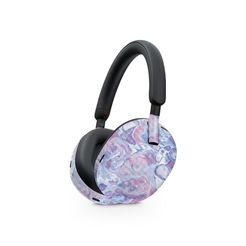 Image of MightySkins Carbon Fiber Skin Compatible with Sony WH-1000XM5 Headphones - Pastel Pour | Protective, Durable Textured Carbon Fiber Finish | Easy to Apply