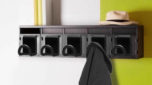 UNILUX Fil magnetische Garderobenhaken, aus Kunststoff, schwarz