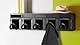 Unilux 100340762 Fil magnetisch Garderobenhaken, Rostfreier Stahl, Schwarz